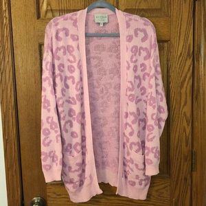 Pink Cheetah Cardigan Hayden Los Angeles Small